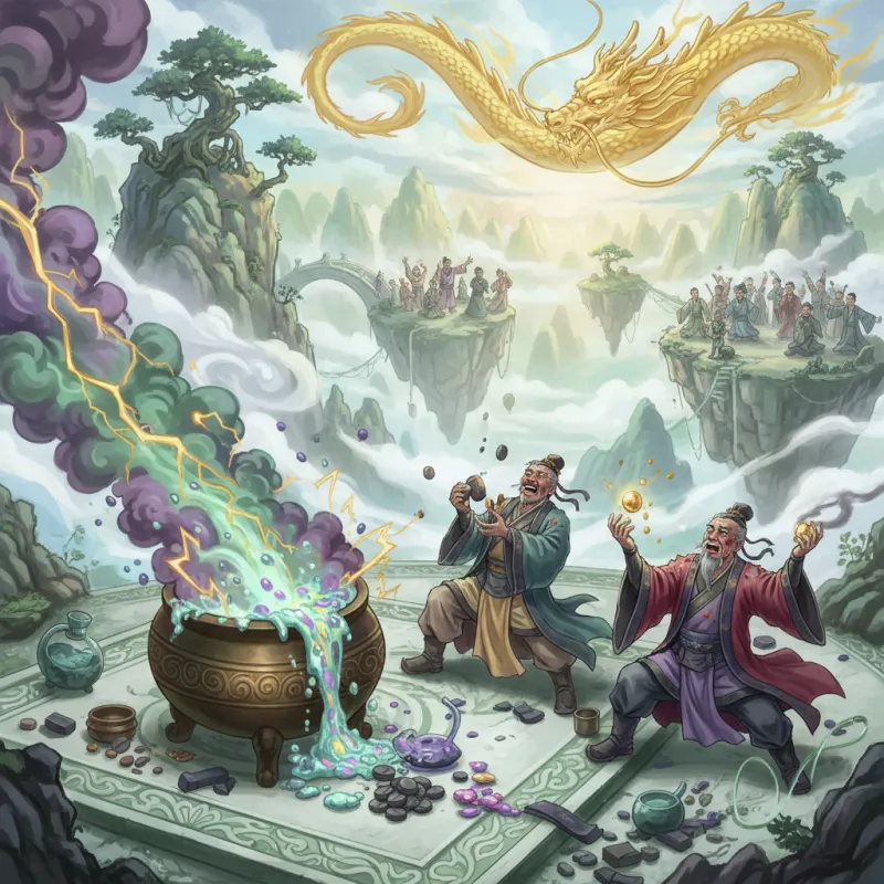 Cauldron Explosions and Failed Pills: The Comedy and Tragedy of Alchemy